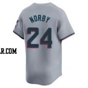 Connor Norby Youth Miami Marlins Gray Limited Road Jersey