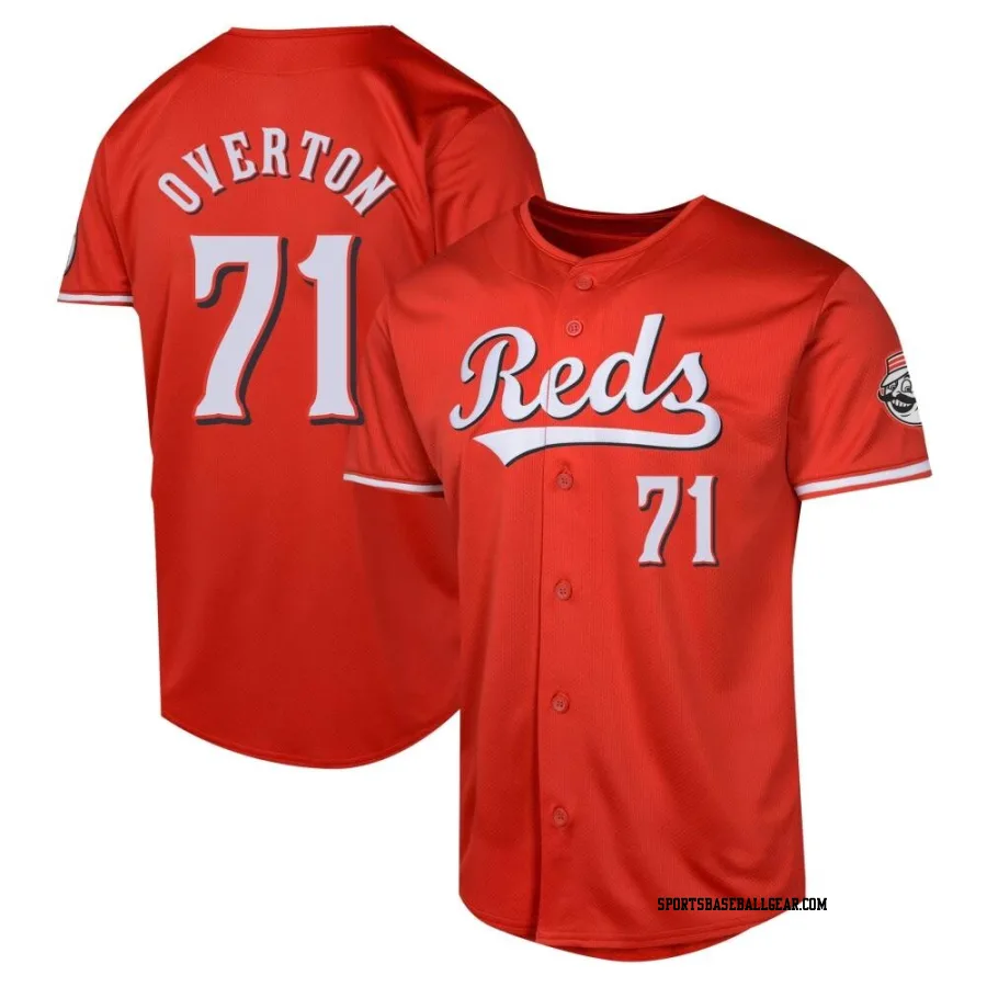Connor Overton Men's Cincinnati Reds Red Limited Alternate Jersey