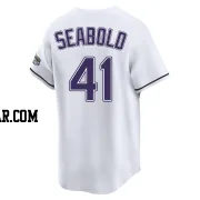 Connor Seabold Youth Tampa Bay Rays White Limited Throwback Cooperstown Jersey