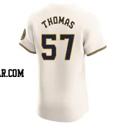 Connor Thomas Men's Milwaukee Brewers Cream Elite Home Jersey