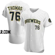 Connor Thomas Men's Milwaukee Brewers White Authentic Alternate Jersey