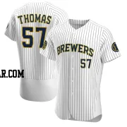 Connor Thomas Men's Milwaukee Brewers White Authentic Alternate Jersey