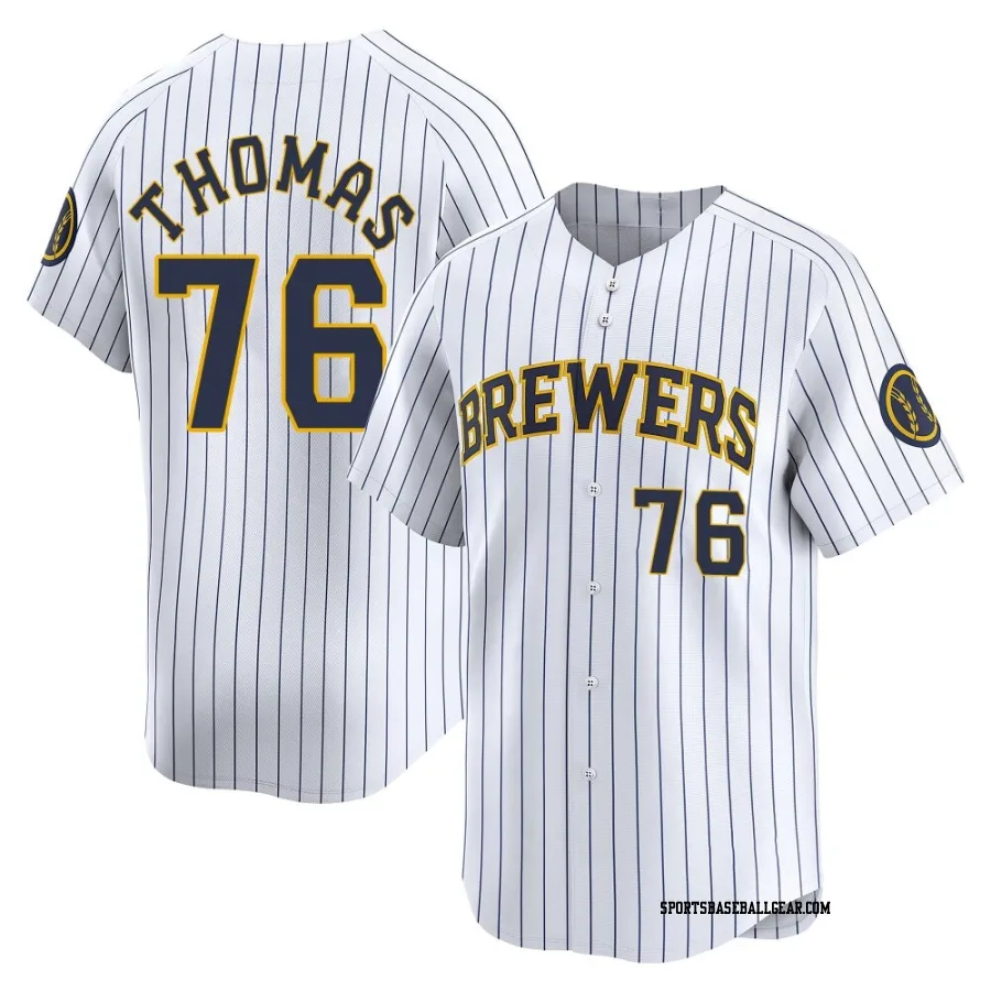 Connor Thomas Men's Milwaukee Brewers White Limited Alternate Jersey