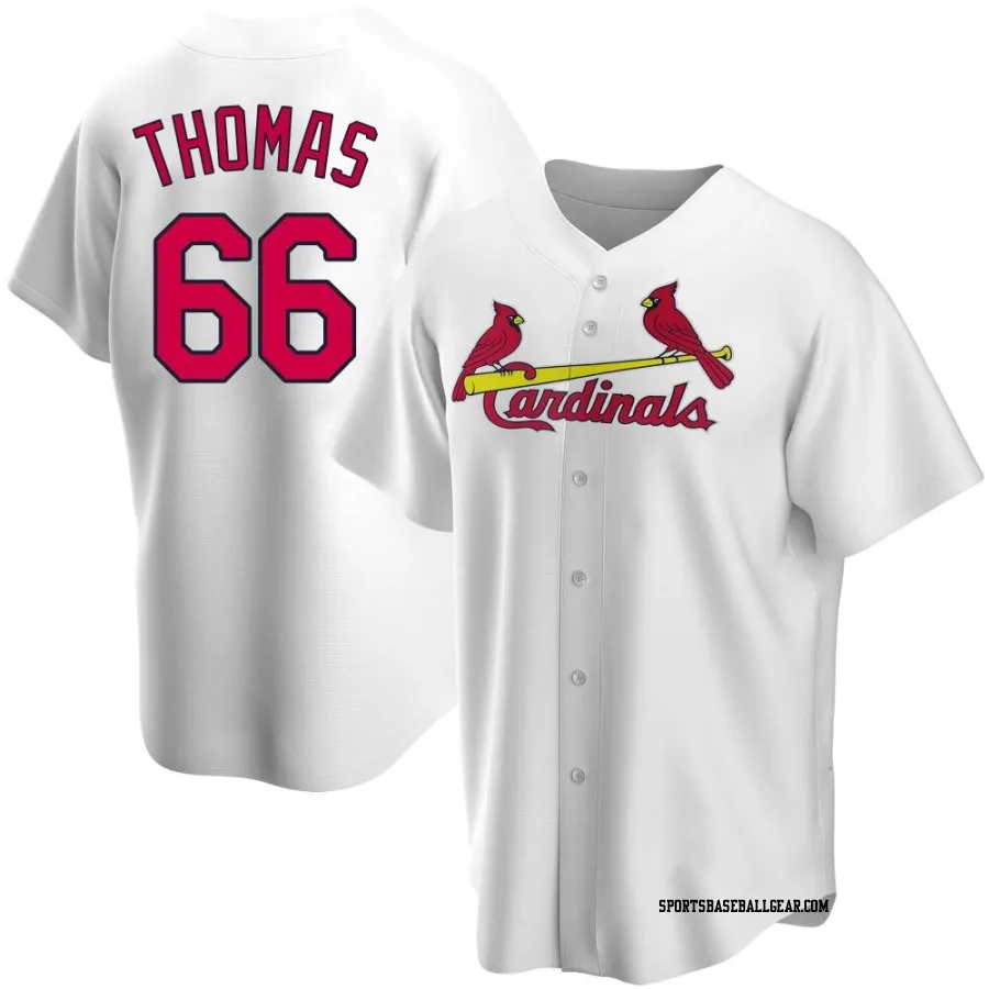 Connor Thomas Men's St. Louis Cardinals White Replica Home Jersey