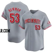 Cooper Bowman Men's Cincinnati Reds Gray Limited Away Jersey