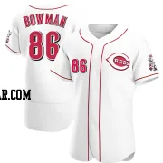 Cooper Bowman Men's Cincinnati Reds White Authentic Home Jersey