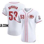 Cooper Bowman Men's Cincinnati Reds White Elite Home Jersey