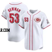 Cooper Bowman Men's Cincinnati Reds White Limited Home Jersey