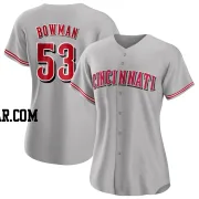 Cooper Bowman Women's Cincinnati Reds Gray Authentic Road Jersey