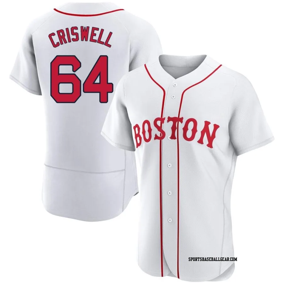 Cooper Criswell Men's Boston Red Sox White Authentic 2021 Patriots' Day Jersey