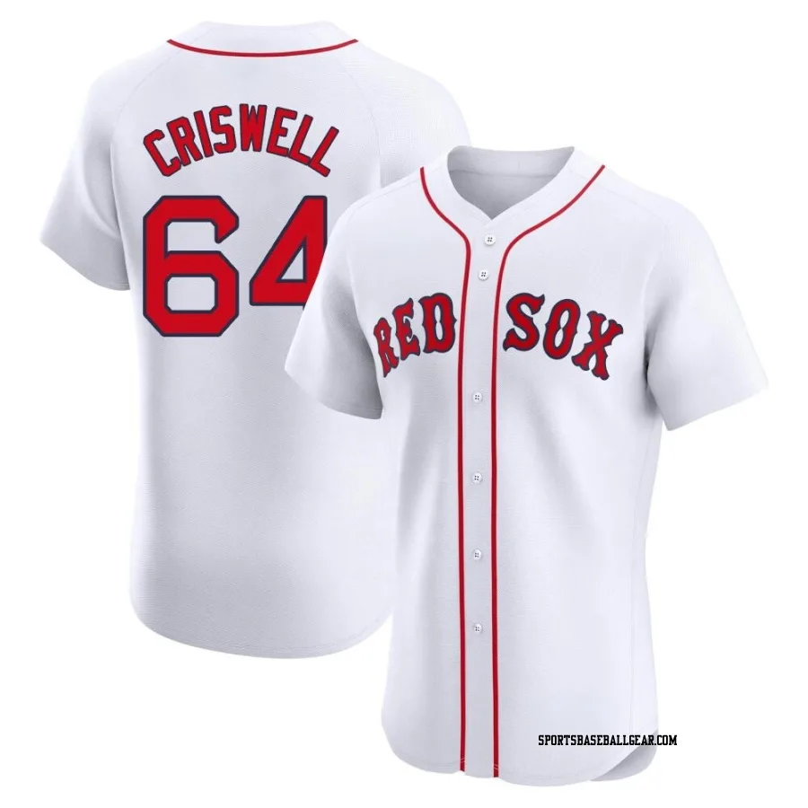 Cooper Criswell Men's Boston Red Sox White Elite Home Jersey