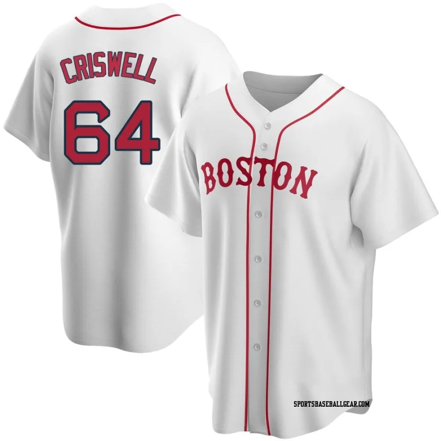 Cooper Criswell Men's Boston Red Sox White Replica Alternate Jersey