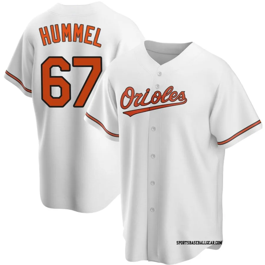Cooper Hummel Men's Baltimore Orioles White Replica Home Jersey