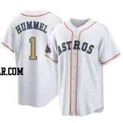 Cooper Hummel Men's Houston Astros Gold Replica White 2023 Collection Jersey