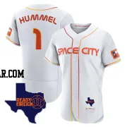 Cooper Hummel Men's Houston Astros White Authentic 2023 Space City Ready 2 Reign Flex Base Jersey