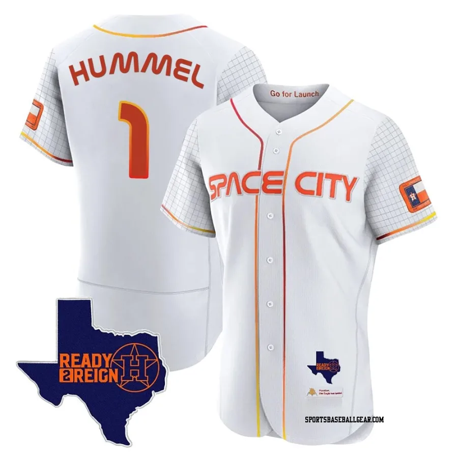 Cooper Hummel Men's Houston Astros White Authentic 2023 Space City Ready 2 Reign Flex Base Jersey