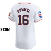 Cooper Hummel Men's Houston Astros White Elite Home Patch Jersey