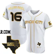Cooper Hummel Men's Houston Astros White/Gold Authentic 2023 Space City Ready 2 Reign Flex Base Jersey