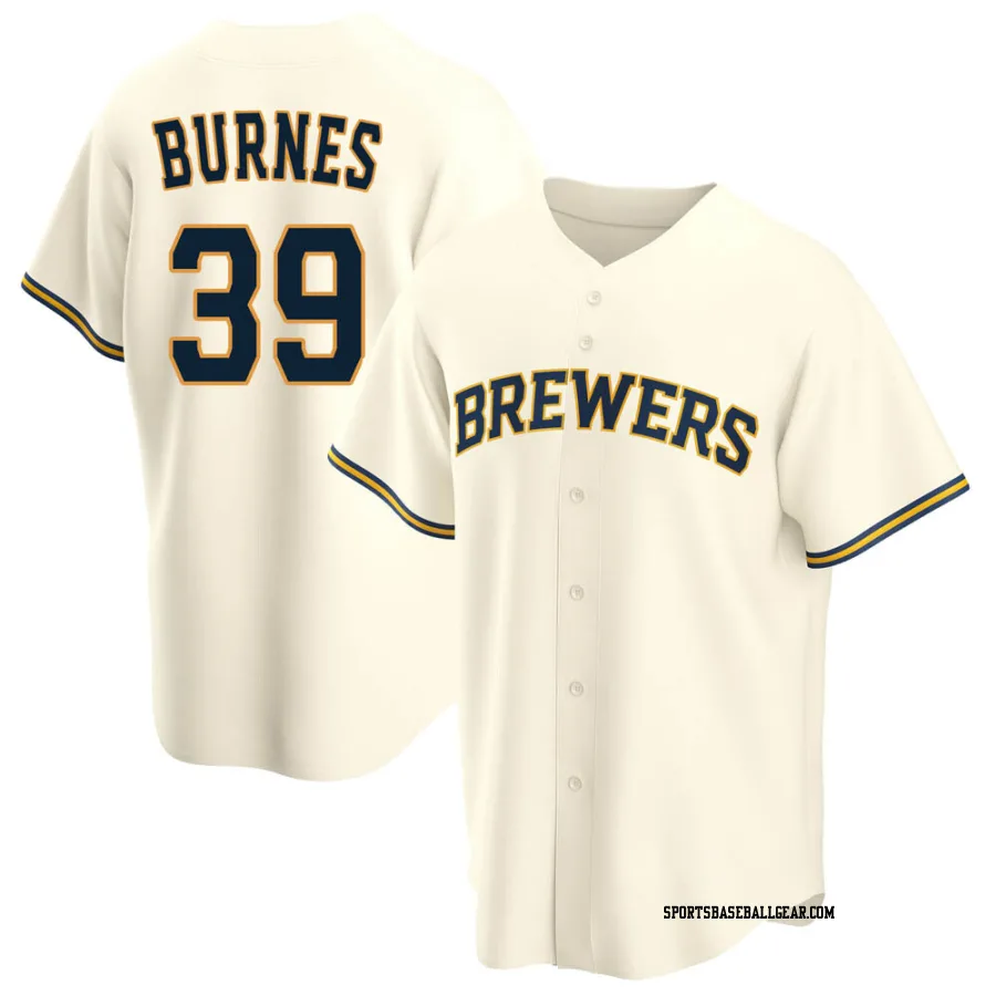Corbin Burnes Youth Milwaukee Brewers Cream Replica Home Jersey