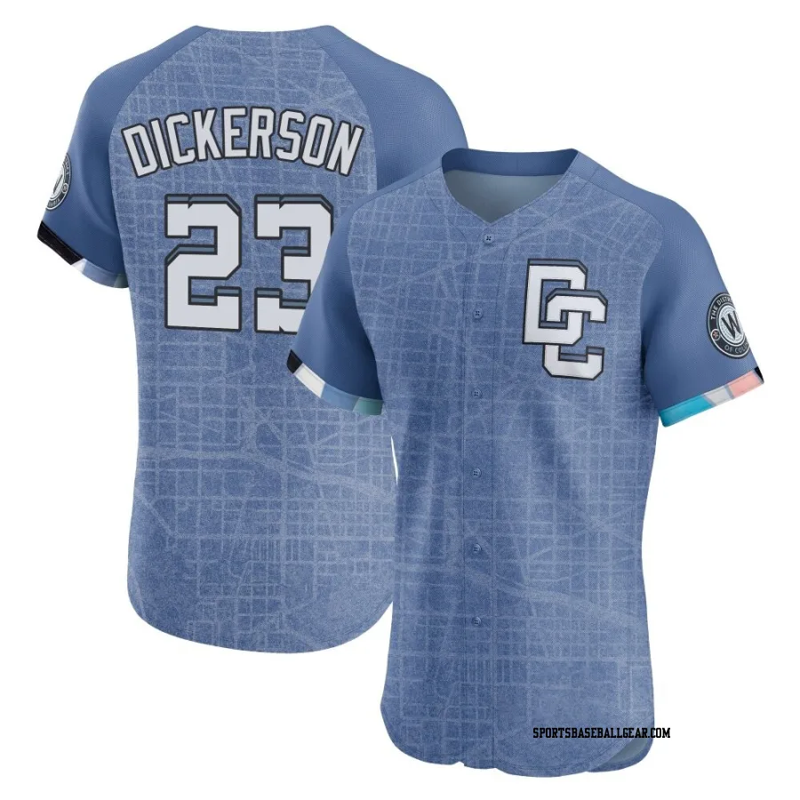 Corey Dickerson Men's Washington Nationals Blue Elite 2025 City Connect Jersey