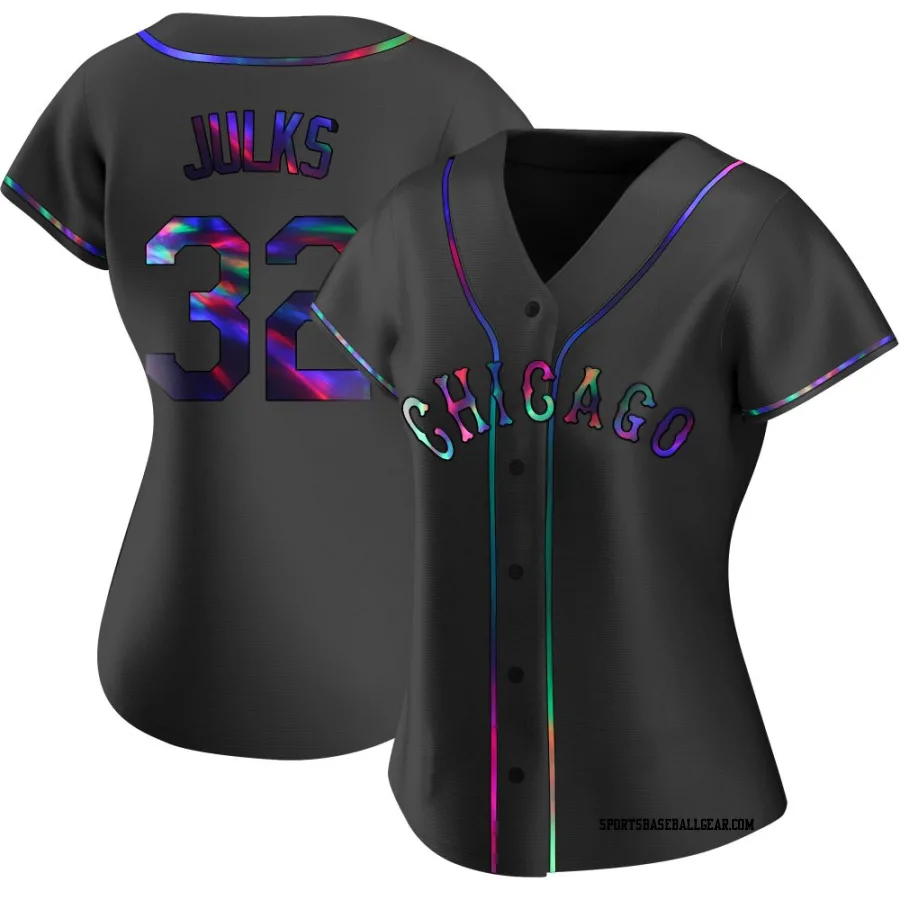 Corey Julks Women's Chicago White Sox Black Holographic Replica Alternate Jersey