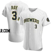 Corey Ray Men's Milwaukee Brewers White Authentic Alternate Jersey