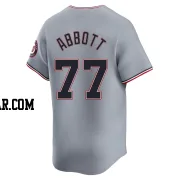 Cory Abbott Men's Washington Nationals Gray Limited Road Jersey