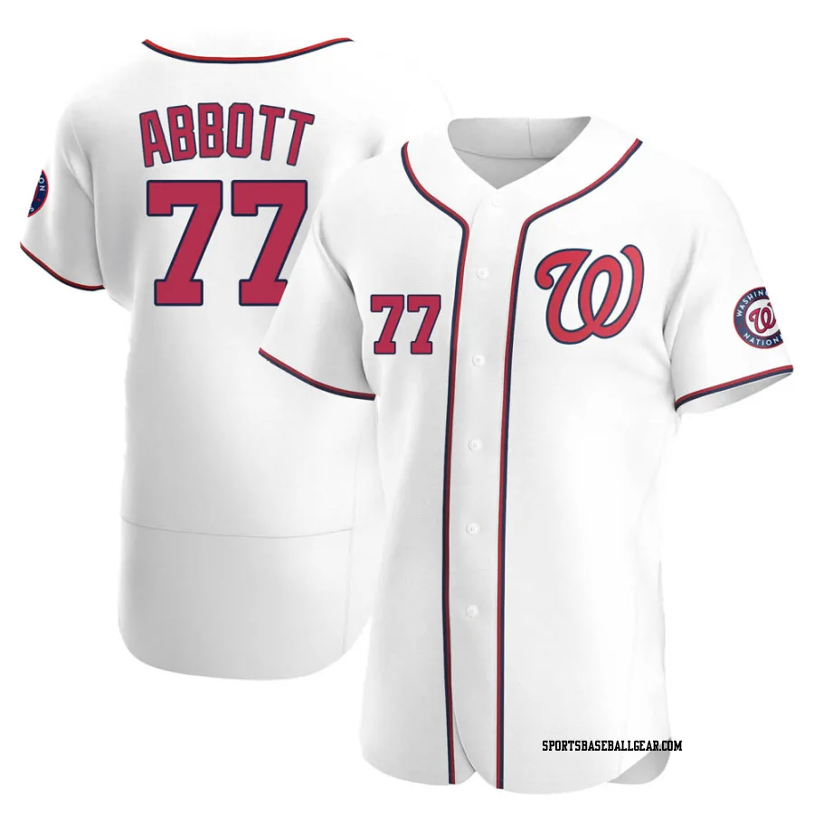 Cory Abbott Men's Washington Nationals White Authentic Home Jersey