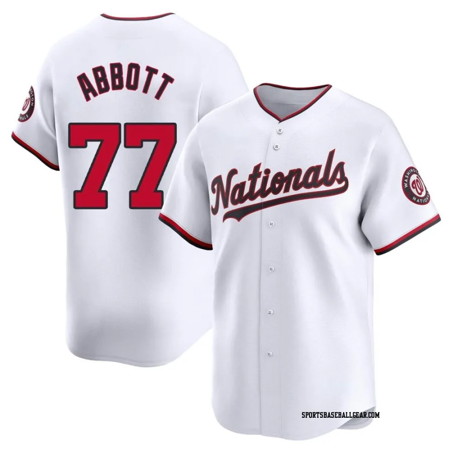 Cory Abbott Men's Washington Nationals White Limited Home Jersey
