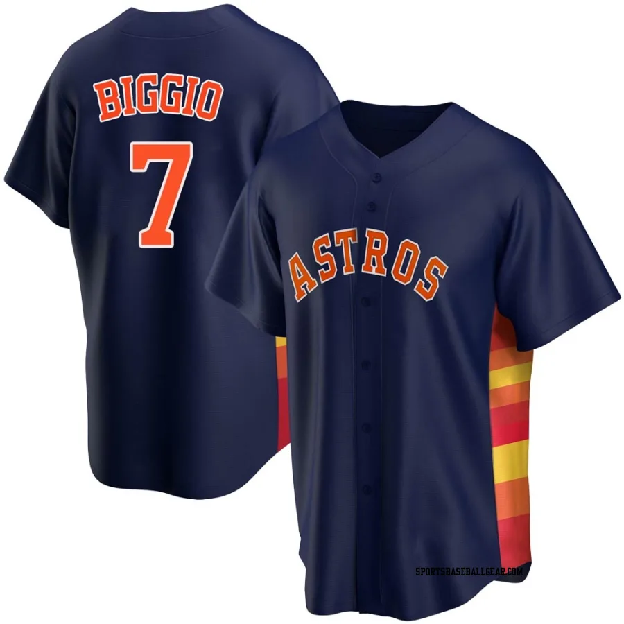 Craig Biggio Men's Houston Astros Navy Replica Alternate Jersey