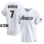Craig Biggio Men's Houston Astros White Limited Throwback Cooperstown Collection Jersey