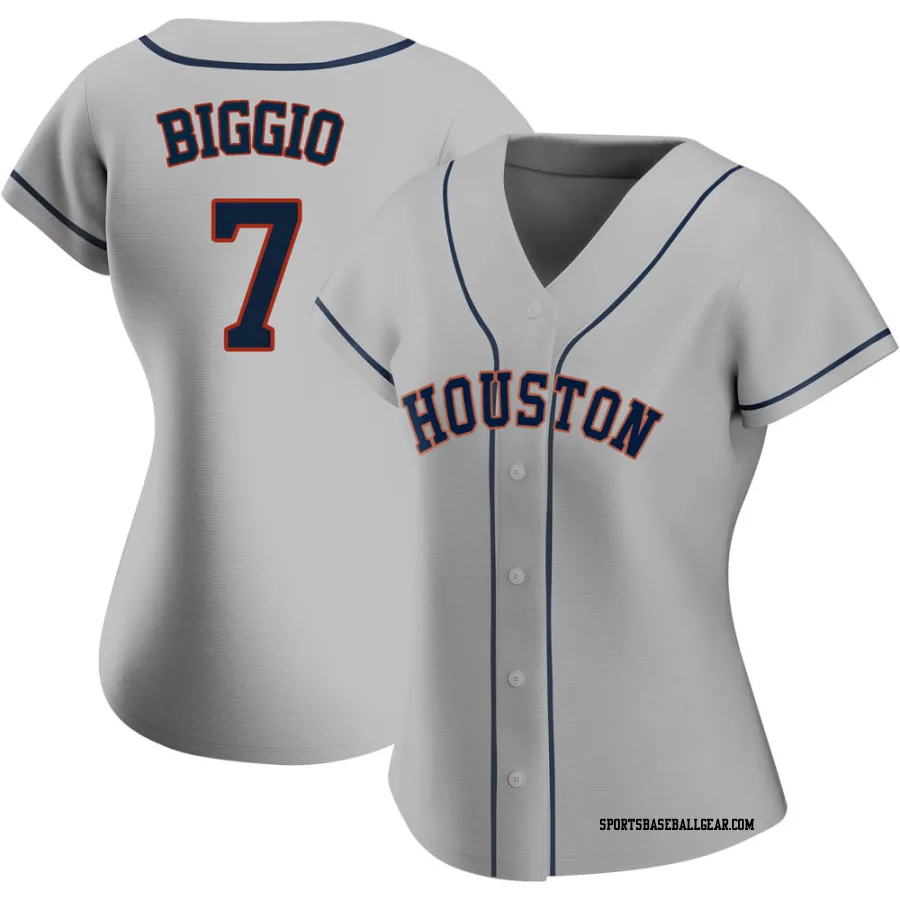Craig Biggio Women's Houston Astros Gray Authentic Road 2020 Jersey