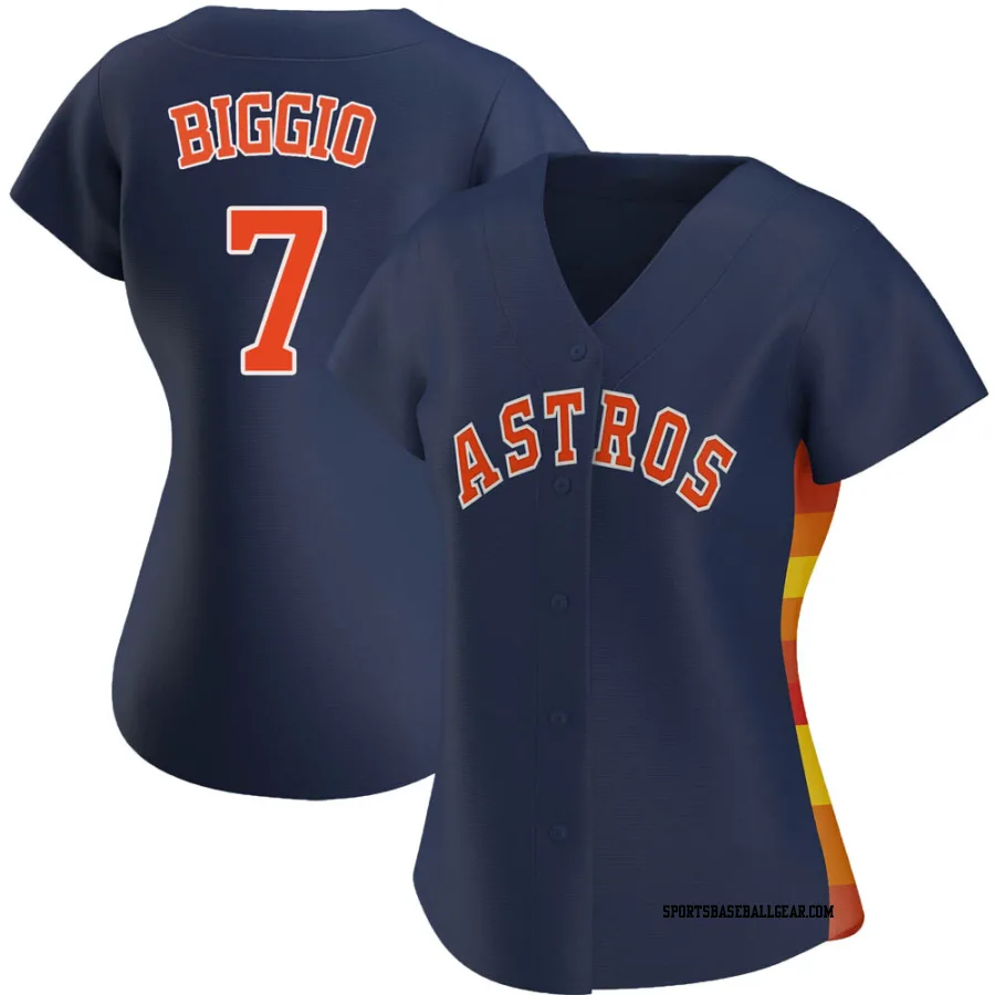 Craig Biggio Women's Houston Astros Navy Authentic Alternate Jersey
