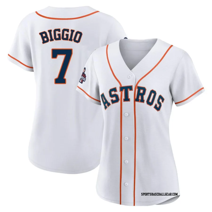 Craig Biggio Women's Houston Astros White Authentic 2022 World Series Champions Home Jersey