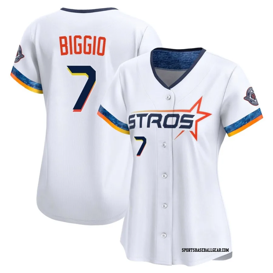 Craig Biggio Women's Houston Astros White Limited 2025 City Connect Jersey