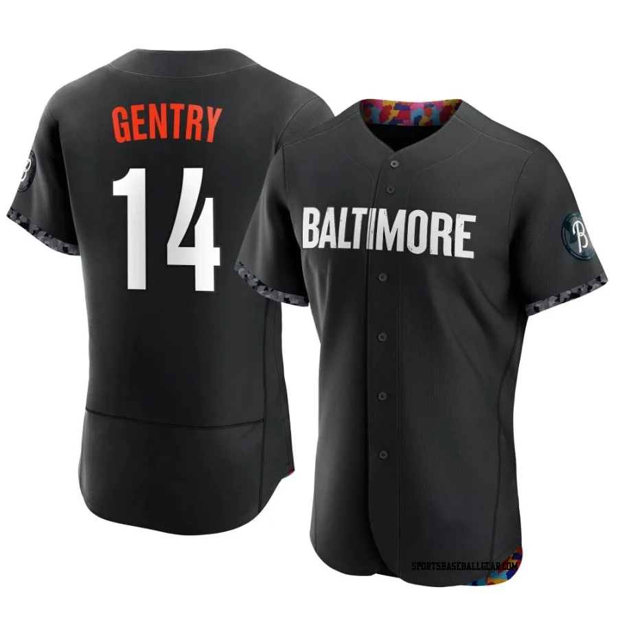 Craig Gentry Men's Baltimore Orioles Black Authentic 2023 City Connect Jersey