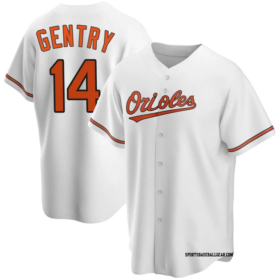 Craig Gentry Men's Baltimore Orioles White Replica Home Jersey