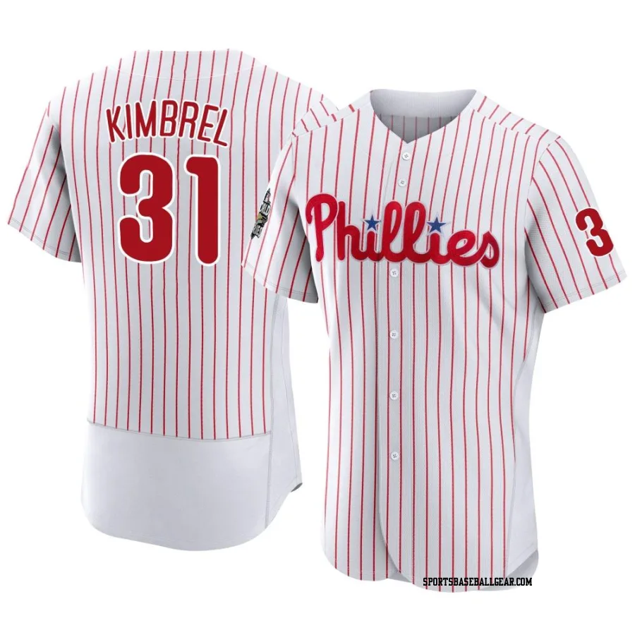 Craig Kimbrel Men's Philadelphia Phillies White Authentic 2022 World Series Home Jersey