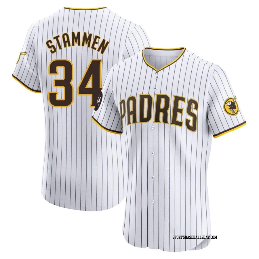 Craig Stammen Men's San Diego Padres White Elite Home Patch Jersey