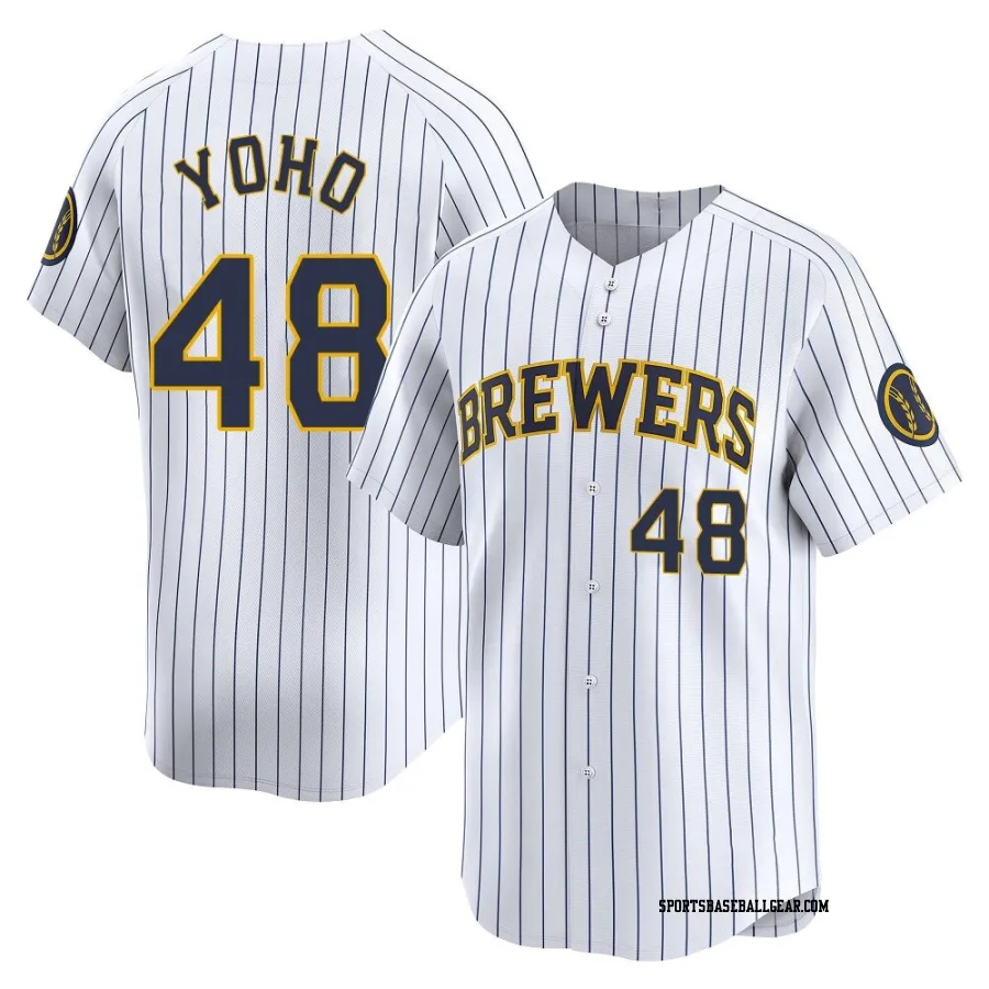 Craig Yoho Men's Milwaukee Brewers White Limited Alternate Jersey