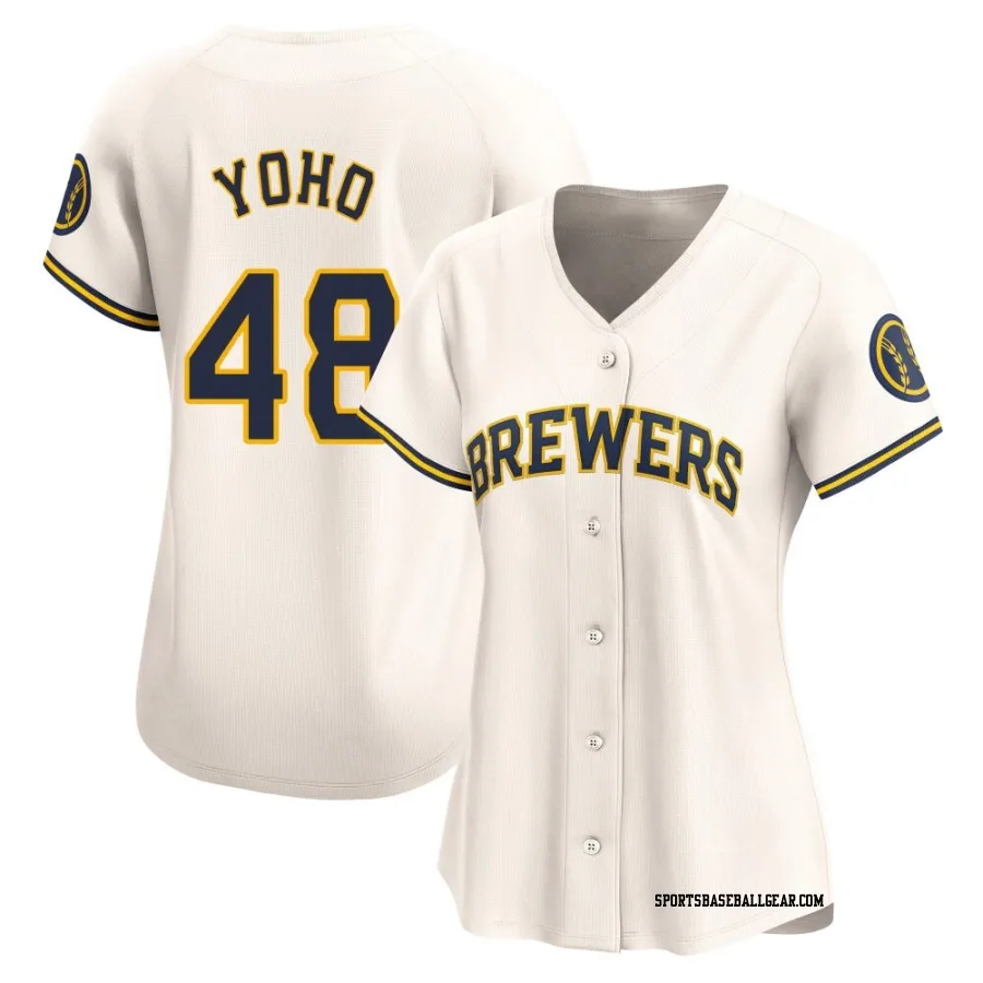 Craig Yoho Women's Milwaukee Brewers Cream Limited Home Jersey