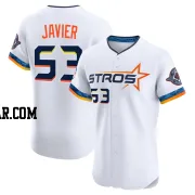 Cristian Javier Men's Houston Astros White Elite 2025 City Connect Jersey