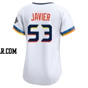Cristian Javier Women's Houston Astros White Limited 2025 City Connect Jersey