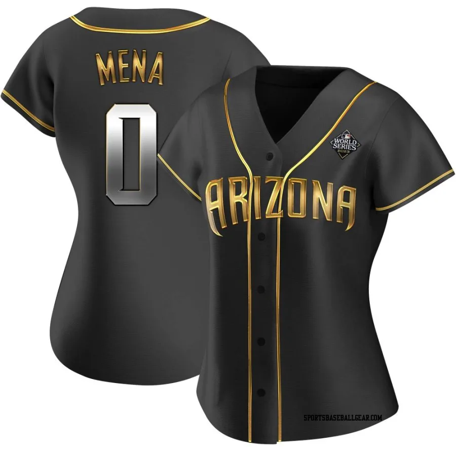 Cristian Mena Women's Arizona Diamondbacks Black Golden Authentic Alternate 2023 World Series Jersey