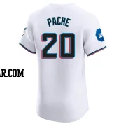 Cristian Pache Men's Miami Marlins White Elite Home Patch Jersey