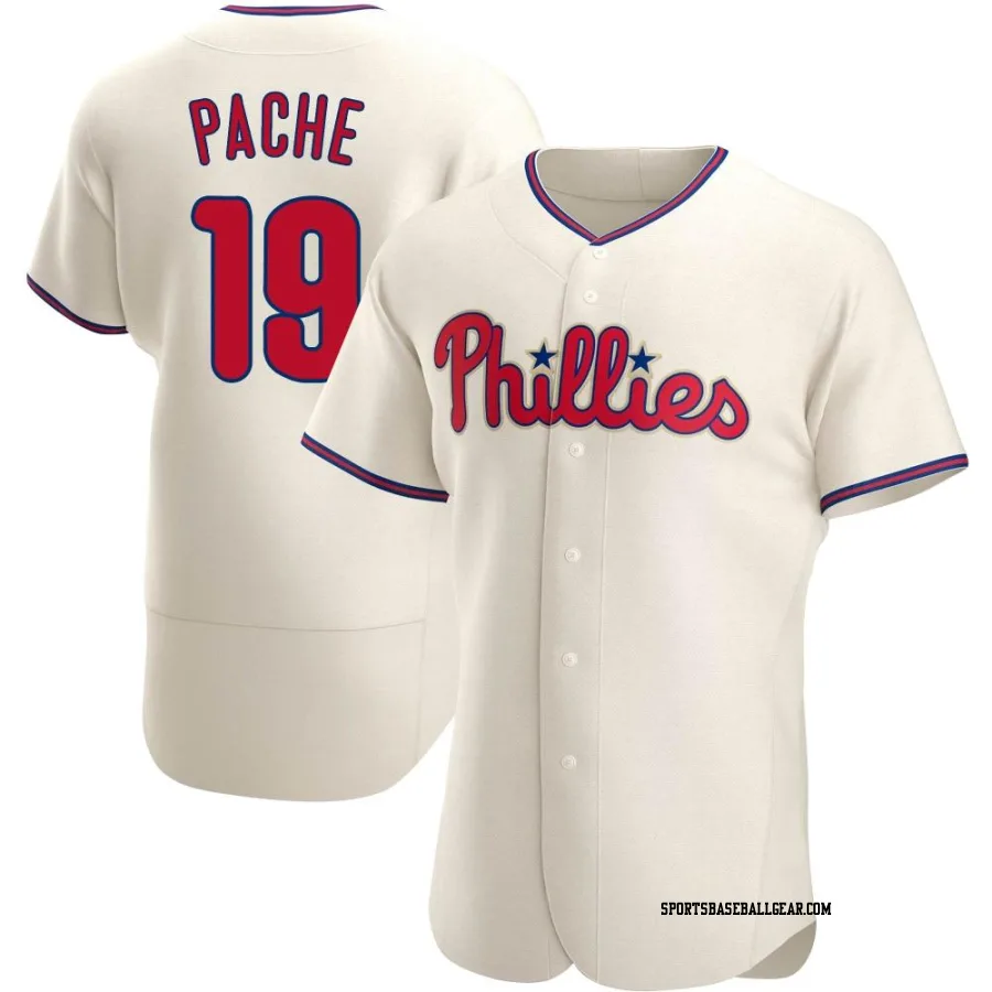 Cristian Pache Men's Philadelphia Phillies Cream Authentic Alternate Jersey