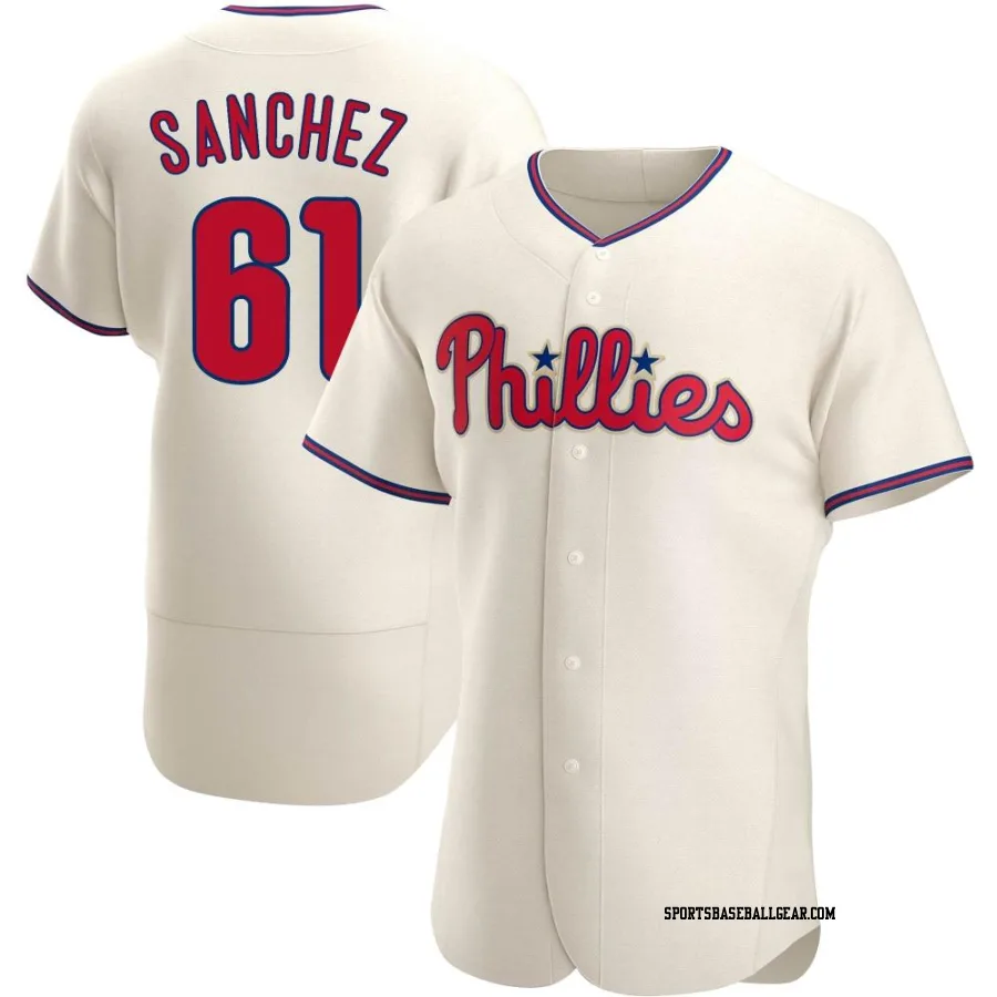 Cristopher Sanchez Men's Philadelphia Phillies Cream Authentic Alternate Jersey
