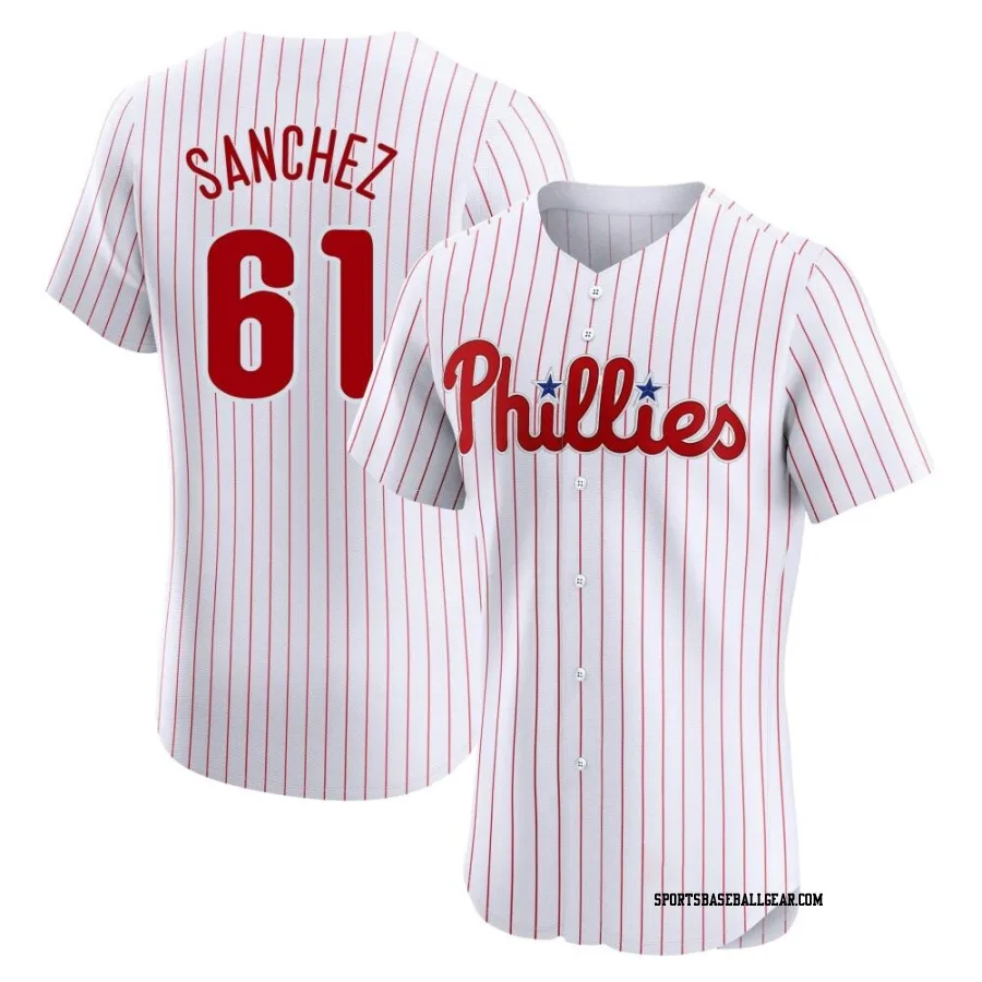 Cristopher Sanchez Men's Philadelphia Phillies White Elite Home Jersey