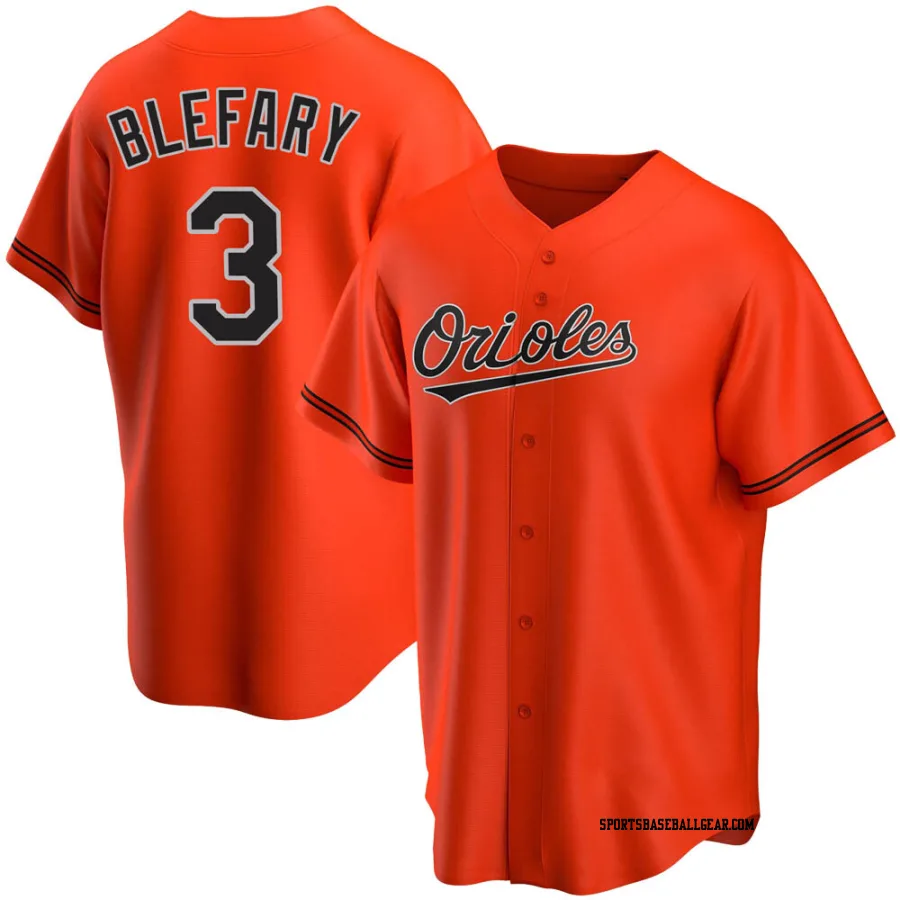 Curt Blefary Men's Baltimore Orioles Orange Replica Alternate Jersey