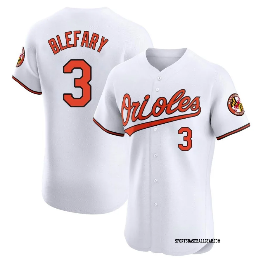 Curt Blefary Men's Baltimore Orioles White Elite Home Jersey
